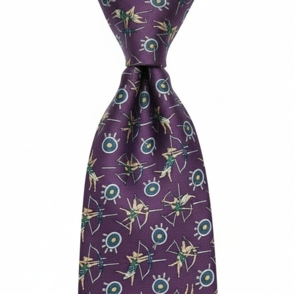 Brooks Brothers Silk Necktie Novelty Archer Pattern Business Career